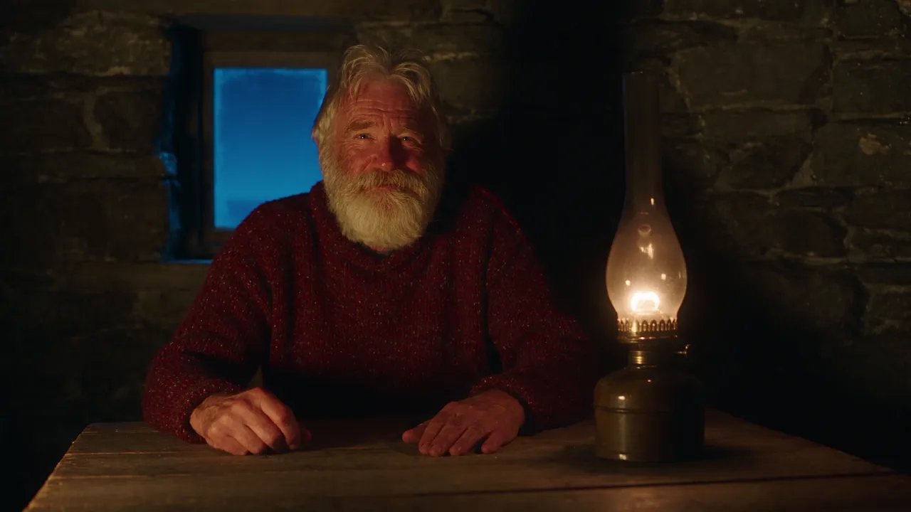 Old lighthouse keeper, first line of dialogue