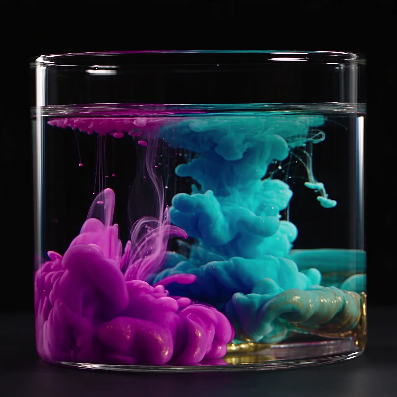 Ink clouds pulsing to a slow beat